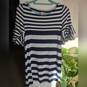 Lilly Pulitzer Navy Striped Dres